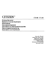 Citizen CX-80 Instruction Manual предпросмотр