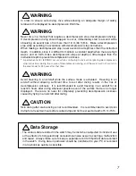 Preview for 7 page of Citizen Cyber Aqualand D700 Instruction Manual