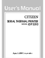 Предварительный просмотр 1 страницы Citizen iDP-3310 User Manual