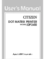 Предварительный просмотр 1 страницы Citizen iDP-3410 User Manual