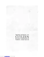 Предварительный просмотр 59 страницы Citizen J5745 Instruction Manual