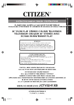 Предварительный просмотр 1 страницы Citizen JCTV3241XB Instruction Manual