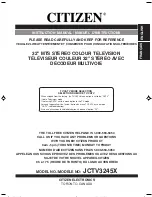 Preview for 1 page of Citizen JCTV3245X Instruction Manual