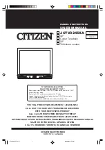 Preview for 1 page of Citizen JCTV3245XA User Manual