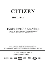 Citizen JDVD3843 Instruction Manual preview