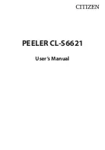 Citizen Peeler CL-S6621 User Manual предпросмотр