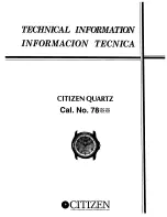 Предварительный просмотр 1 страницы Citizen Quartz 7810 Technical Information