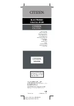 Preview for 1 page of Citizen SDC-400BII Instruction Manual