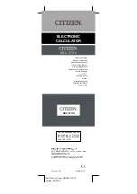 Citizen SDC-577 II Instruction Manual preview