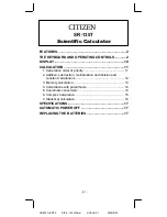 Citizen SR-135T User Manual preview