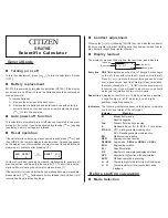 Citizen SR-270II User Manual preview