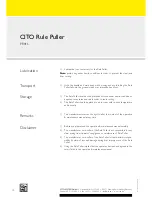 Preview for 10 page of CITO Rule Puller Operation & Maintenance Manual