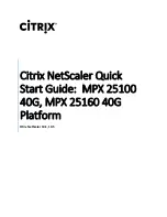 Citrix NetScaler MPX 25100 40G Quick Start Manual preview