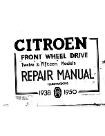 Предварительный просмотр 1 страницы CITROEN 1938 Fifteen Repair Manual