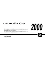 Preview for 1 page of CITROEN C5 2000 Handbook