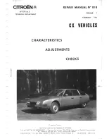 CITROEN CX 2000 Repair Manual preview