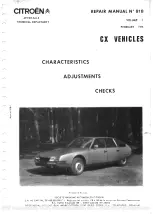 Предварительный просмотр 1 страницы CITROEN CX Repair Manual