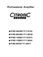 Preview for 1 page of Citronic 171.201 User Manual