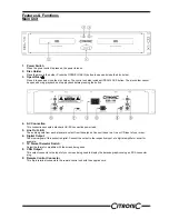 Preview for 5 page of Citronic cd-1x Owner'S Manual