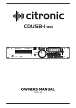 Preview for 1 page of Citronic CDUSB-1 MKII Owner'S Manual