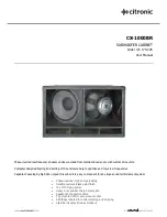 Citronic CX-1000BR User Manual preview