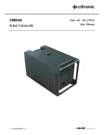 Citronic CXB10A User Manual preview