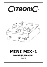 Citronic MINI MIX-1 Owner'S Manual предпросмотр