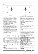 Предварительный просмотр 8 страницы Citronic MPCD-4 Ultima Owner'S Manual