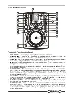 Preview for 5 page of Citronic MPCD-S6 Ultima Owner'S Manual