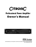 Preview for 1 page of Citronic PPX900 Owner'S Manual