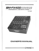 Предварительный просмотр 1 страницы Citronic SM-FX400 Ultima Owner'S Manual