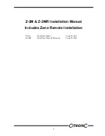 Preview for 1 page of Citronic Z-2M Installation Manual