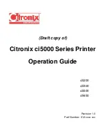 Предварительный просмотр 1 страницы Citronix ci5200 Operation Manual