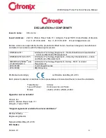 Preview for 4 page of Citronix ci5200 Technical & Service Manual
