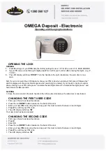 City Safes OMEGA Deposit Operating And Changing Instructions preview