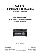 City Theatrical 5620 User Manual preview