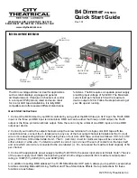 City Theatrical B4 Quick Start Manual preview