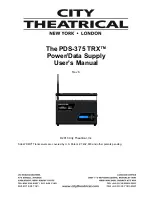 City Theatrical PDS-375 TRX User Manual preview