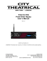 Предварительный просмотр 1 страницы City Theatrical PDS-750 TRX User Manual