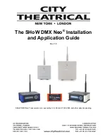 Preview for 1 page of City Theatrical SHoW DMX Neo 5701 Installation And Application Manual