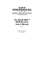 Preview for 1 page of City Theatrical SHoW DMX OEM Receiver User Manual