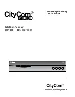 CityCom 2000 CCR 500 User Manual preview