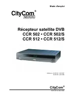 Preview for 1 page of CityCom CityCom CCR 502 (French) Mode D'Emploi