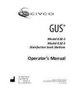 Preview for 1 page of Civco GUS Disinfection Soak Station Operator'S Manual