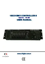 CK Light 192CH DMX CONTROLLER II User Manual preview