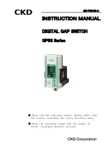 Предварительный просмотр 1 страницы CKD GPS3 Series Instruction Manual