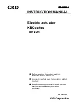 CKD KBX Series Instruction Manual предпросмотр