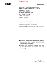 Предварительный просмотр 1 страницы CKD Rapiflow FSM2 Series Instruction Manual