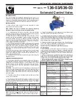 Preview for 1 page of CLA-VAL 136-03 Installation Operation & Maintenance