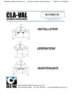 CLA-VAL 43-01/643-01 Installation, Operation And Maintenance Manual preview